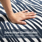 Contemporary Zebra-Stripe Chenille Accent Chair – Sculptural Cylindrical Backrest