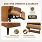 Mid-Century Modern Push-Back Recliner Chair with Faux Leather Upholstery