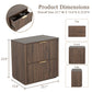 Transitional 2-Drawer Nightstand with Fluted Drawer Fronts, Marble-Look Top & No Assembly Required