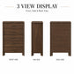 Mid-Century Modern Walnut 5-Drawer Chest with Felt-Lined Top Drawer & Gold Hardware