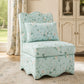 French Traditional Accent Chair with Scalloped Back and 1.75 lb High-Density Foam