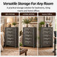 Transitional 5-Drawer Chest with Solid Wood Construction – No Assembly Required