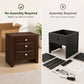 Fully Assembled Transitional Wood Nightstand – Solid Wood Bedside Table for Modern Bedrooms