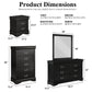 3-Piece Transitional Bedroom Storage Set with Nightstand, Chest & Dresser (Mirror Optional)