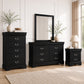 3-Piece Transitional Bedroom Storage Set with Nightstand, Chest & Dresser (Mirror Optional)