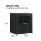 Contemporary Wood Nightstand with Dovetail Drawer & Storage – Modern Bedside Table with Finger Pull Handle