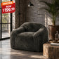 Oversized Faux Fur Cloud Chair – Plush Compression Foam Lounge Sofa, No Assembly