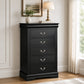 3-Piece Transitional Bedroom Storage Set with Nightstand, Chest & Dresser (Mirror Optional)