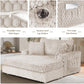 Beige Chaise Lounge – Detailed close-ups of  Zipper、Cup Holders and Side Pockets