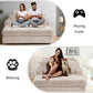 Beige Chaise Lounge – Lifestyle scene of gaming and relaxing on the Chaise Lounge