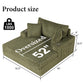 Olive Green Chaise Lounge – Full product dimensions chart showing length, width and height