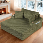 Olive Green Chaise Lounge – Additional lifestyle scenes showing everyday home use