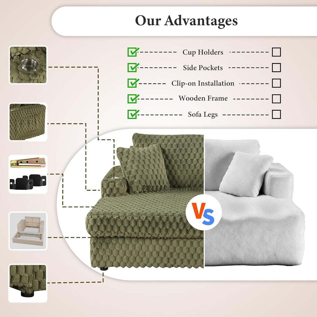 Olive Green Chaise Lounge – Key product advantages 