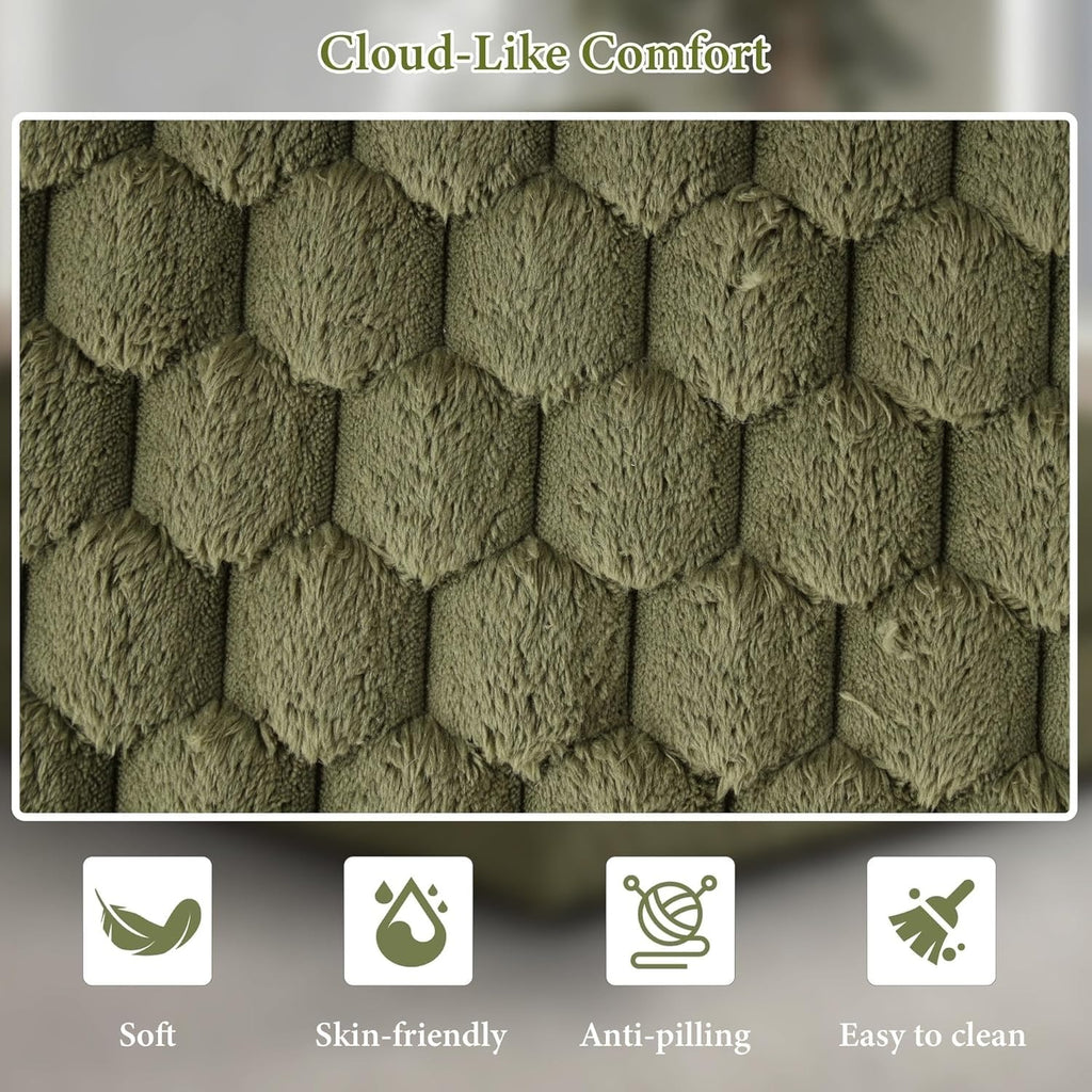 Olive Green Chaise Lounge-Close-up pictures of fabric details