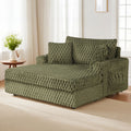 Olive Green Chaise Lounge – Main Image of the modern Chaise Lounge with cup holders and side pockets
