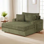 Olive Green Chaise Lounge – Main Image of the modern Chaise Lounge with cup holders and side pockets