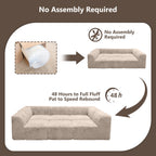 The Taupe gray daybed comes in simple packaging and requires no assembly.