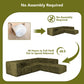 Olive green sofa comes in simple packaging and requires no assembly.