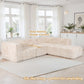 Soft sand Sofa with One Arm and Chaise Extension showcases its deep seating design