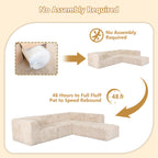 Soft sand sofa comes in simple packaging and requires no assembly.