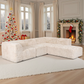 Soft sand Sofa with One Arm and Chaise Extension--Additional lifestyle scenes showing everyday home use