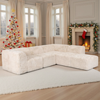 Soft sand Sofa with One Arm and Chaise Extension--Additional lifestyle scenes showing everyday home use