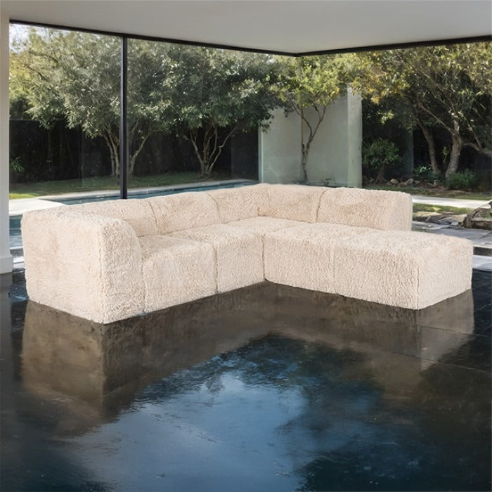 Soft sand Sofa with One Arm and Chaise Extension--Additional lifestyle scenes showing everyday home use