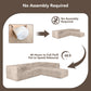 Taupe gray sofa comes in simple packaging and requires no assembly.