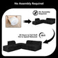 Black sofa comes in simple packaging and requires no assembly.