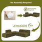 Olive green sofa comes in simple packaging and requires no assembly.