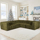 Olive green Sofa with Dual Arms--Additional lifestyle scenes showing everyday home use