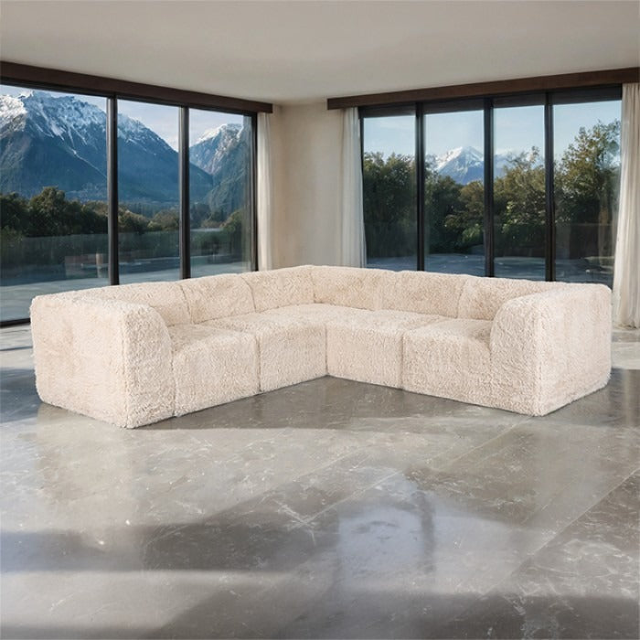 Soft sand Sofa with Dual Arms--Additional lifestyle scenes showing everyday home use