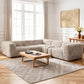 Taupe gray Sofa with Dual Arms--Additional lifestyle scenes showing everyday home use