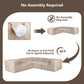 Taupe gray sofa comes in simple packaging and requires no assembly.