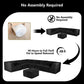 Black  sofa comes in simple packaging and requires no assembly.