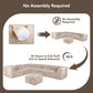 Taupe gray sofa comes in simple packaging and requires no assembly.