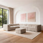 Taupe gray  L-Sectional  Sofa with Ottoman  Additional lifestyle scenes showing everyday home use