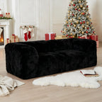 Black Modular Loveseat--Additional lifestyle scenes showing everyday home use