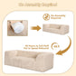 Soft sand Modular Loveseat comes in simple packaging and requires no assembly.