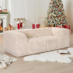 Soft sand Modular Loveseat--Additional lifestyle scenes showing everyday home use