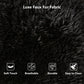 Black sofa Luxe Faux Fur Fabric-Close-up pictures of fabric details