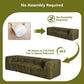 The Olive green  sofa comes in simple packaging and requires no assembly.