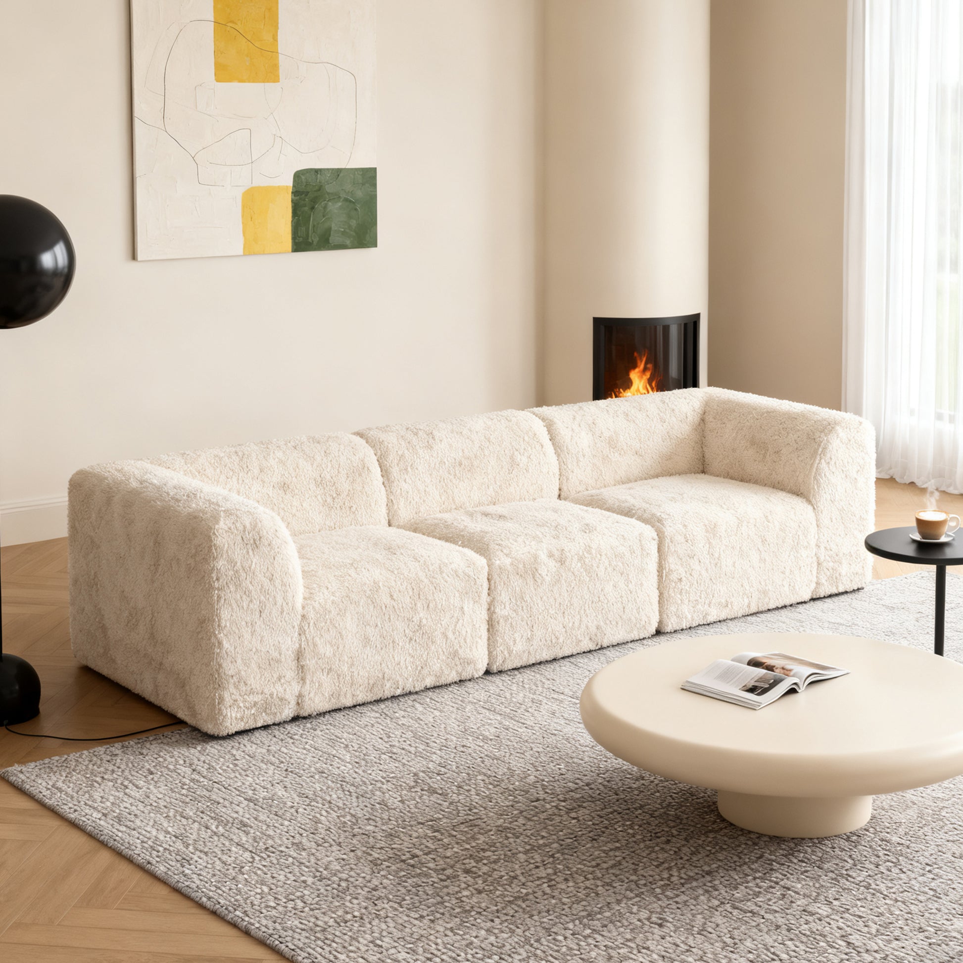 The soft sand sofa  Additional lifestyle scenes showing everyday home use