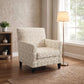 Mid-Century Modern Jacquard Accent Chair with Soft Track Arms