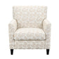 Mid-Century Modern Jacquard Accent Chair with Soft Track Arms