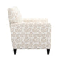 Mid-Century Modern Jacquard Accent Chair with Soft Track Arms