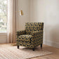 Mid-Century Modern Jacquard Accent Chair with Soft Track Arms