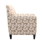 Mid-Century Modern Jacquard Accent Chair with Soft Track Arms