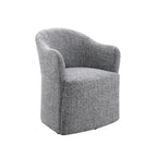 Contemporary Barrel Dining Chair with Casters – OEKO-TEX® Certified Upholstered Arm Chair