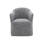 Contemporary Barrel Dining Chair with Casters – OEKO-TEX® Certified Upholstered Arm Chair